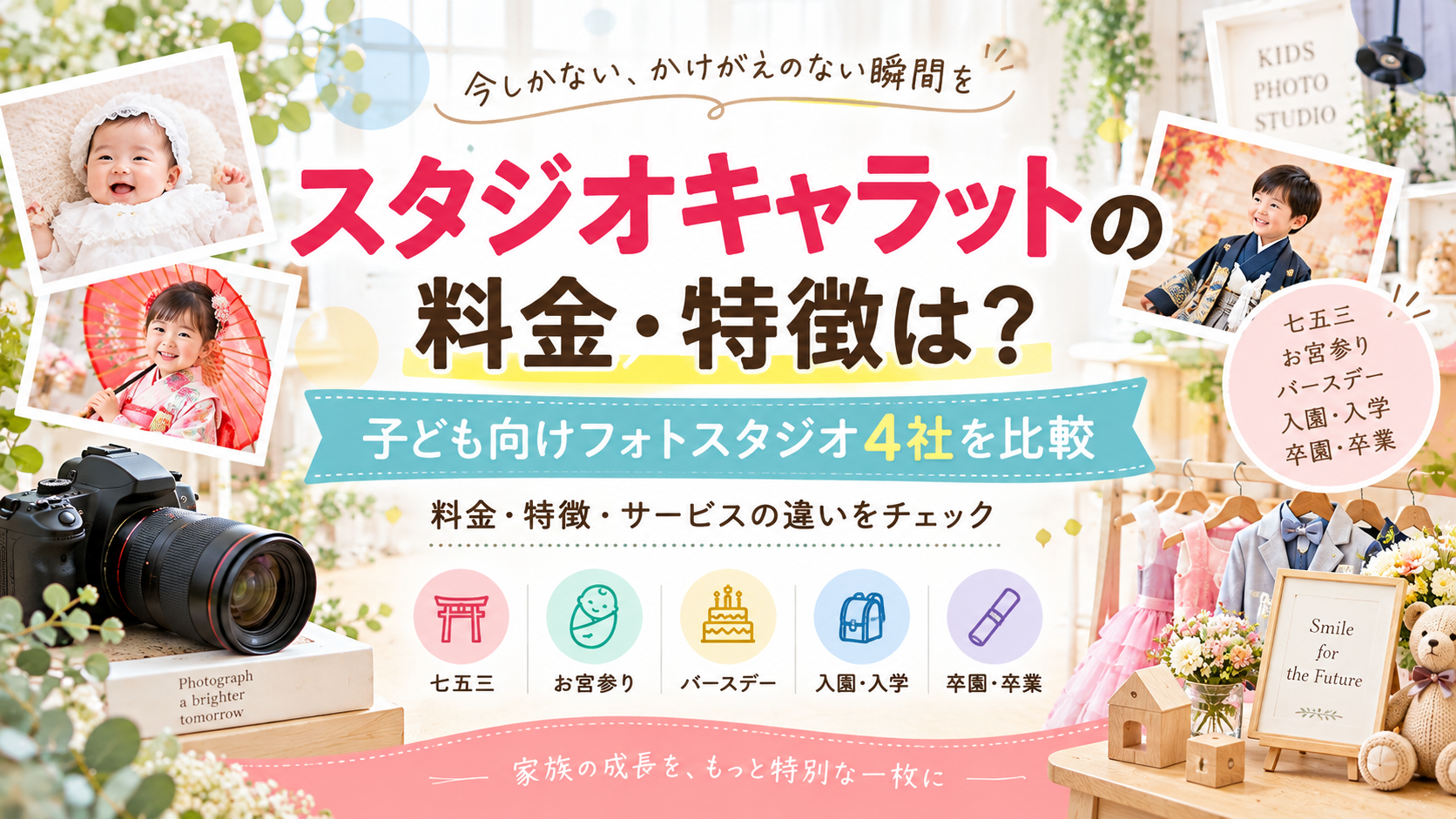 スタジオキャラットの料金・特徴は?子ども向けフォトスタジオ4社を比較