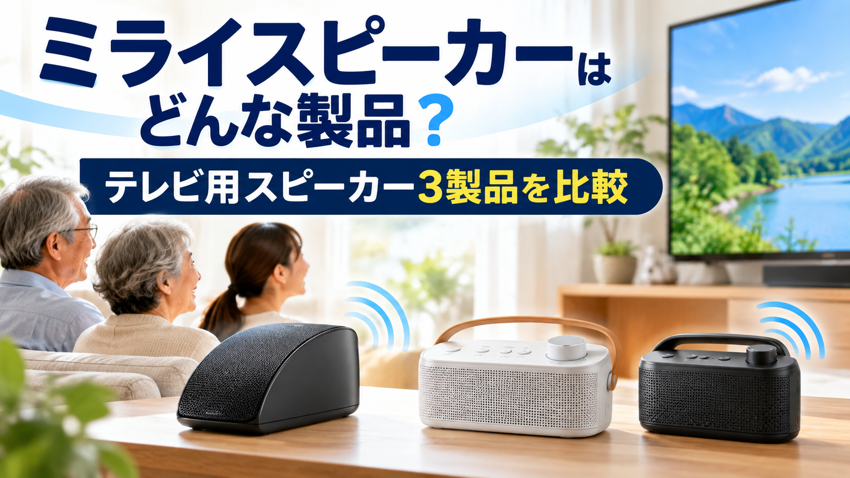 ミライスピーカーはどんな製品?テレビの音が聞こえにくいときの選択肢を比較