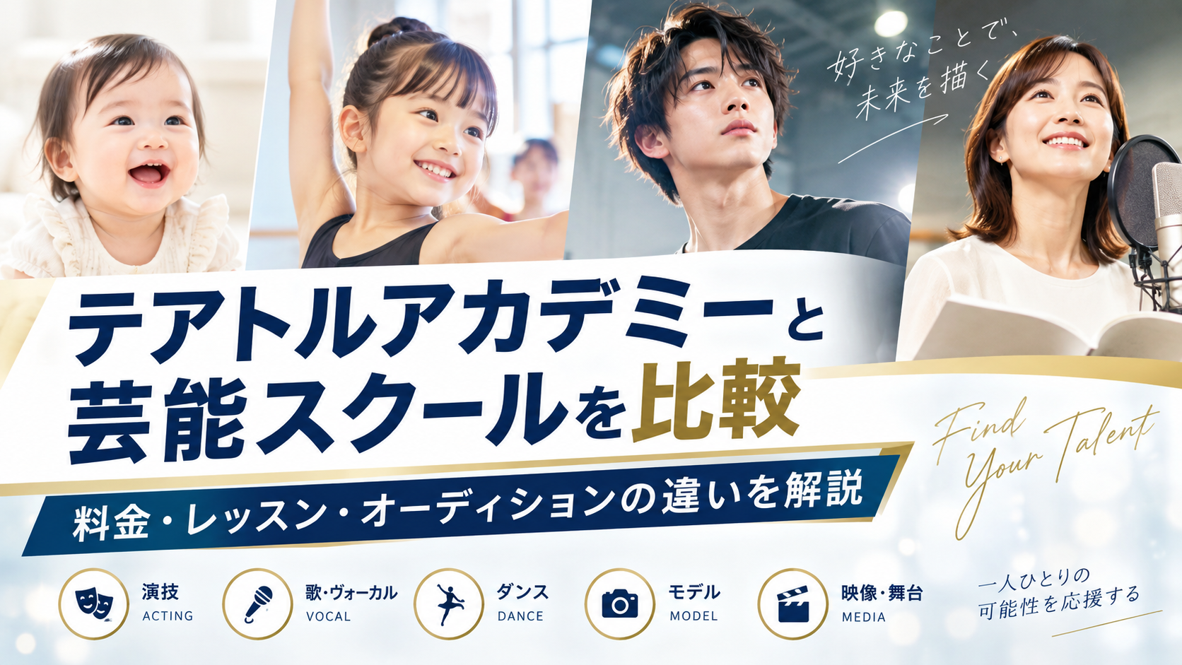 テアトルアカデミーと芸能スクールを比較｜料金・レッスン・オーディションの違いを解説
